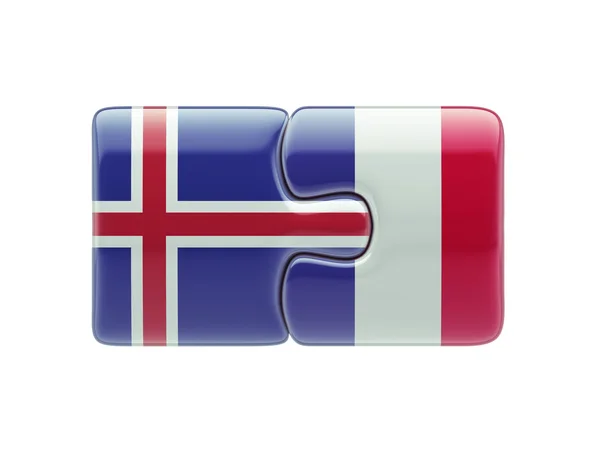 Islande France Puzzle Concept — Photo