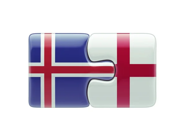 IJsland Engeland puzzel Concept — Stockfoto