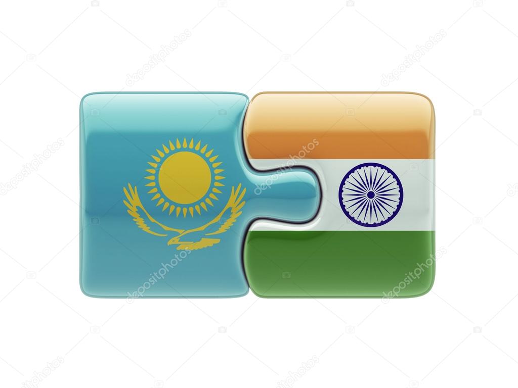 Kazakhstan India  Puzzle Concept