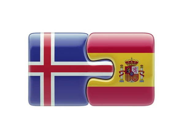 Islandia España Puzzle Concepto —  Fotos de Stock