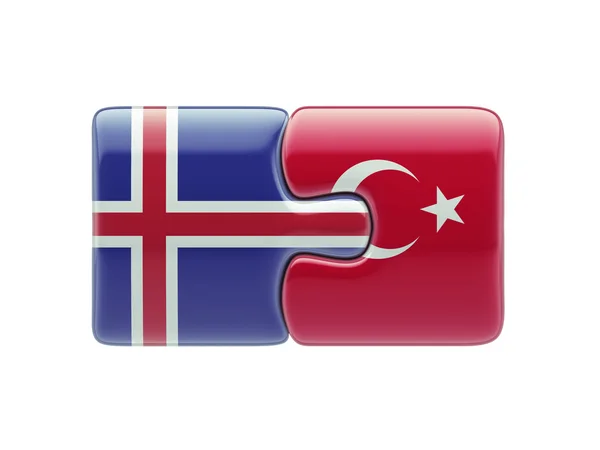 Islandia Turquía Puzzle Concepto — Foto de Stock