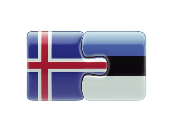 Estonia Islandia Puzzle Concept — Foto de Stock