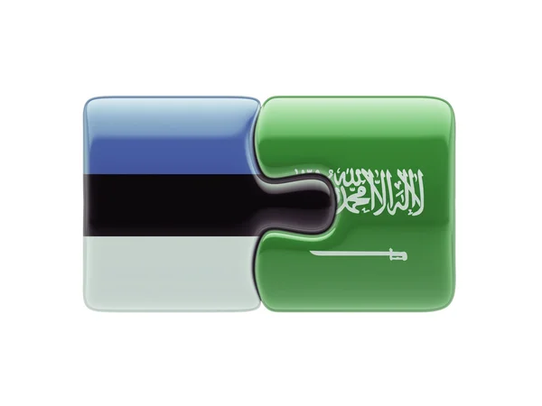 Estonya Suudi Arabistan bulmaca kavramı — Stok fotoğraf
