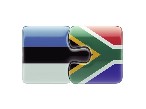 Estonia South Africa  Puzzle Concept — Stock Photo, Image