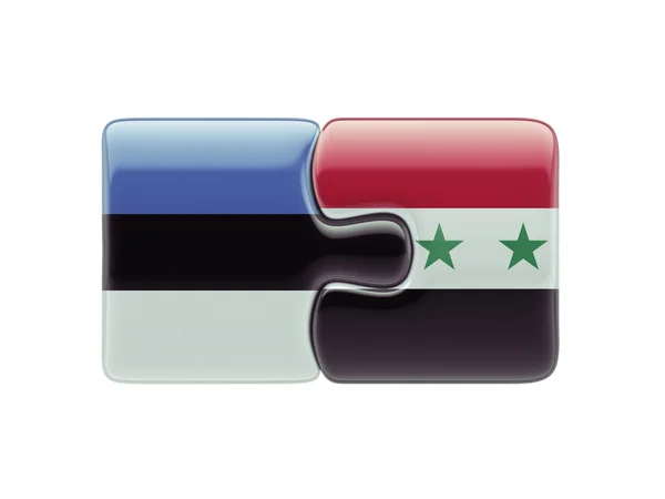 Syria Estonii logiczne pojęcia — Zdjęcie stockowe