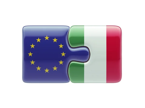 União Europeia Itália Puzzle Concept — Fotografia de Stock