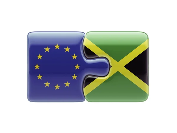 Unia Europejska Jamajka logiczne pojęcia — Zdjęcie stockowe