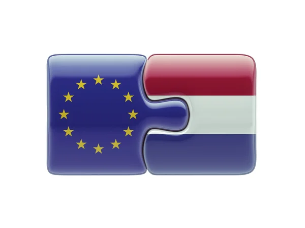 European Union Netherlands  Puzzle Concept — Stock Photo, Image