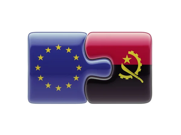 Union européenne Angola Puzzle Concept — Photo