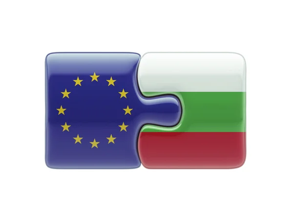 Europeiska unionen Bulgarien pussel koncept — Stockfoto