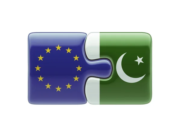 European Union Pakistan  Puzzle Concept — Stock Photo, Image