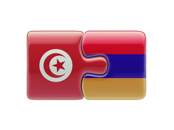 Tunisia Armenia  Puzzle Concept — Stock Photo, Image