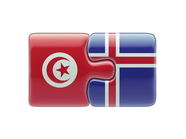 Tunisie Islande Puzzle Concept — Photo