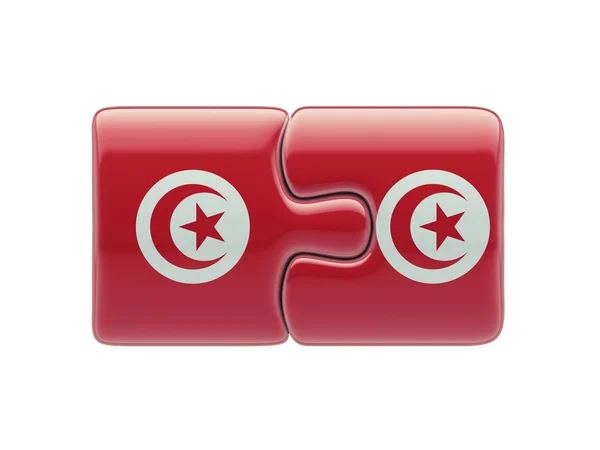 Tunisie Puzzle Concept — Photo