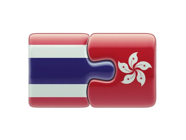 Tailandia Hong Kong Puzzle Concepto — Foto de Stock