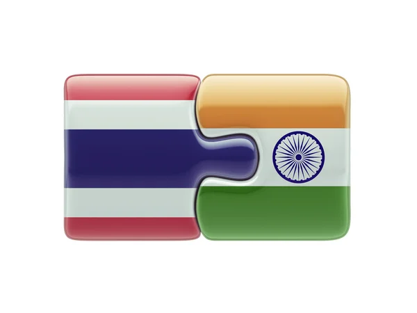 Thailand India puzzel Concept — Stockfoto