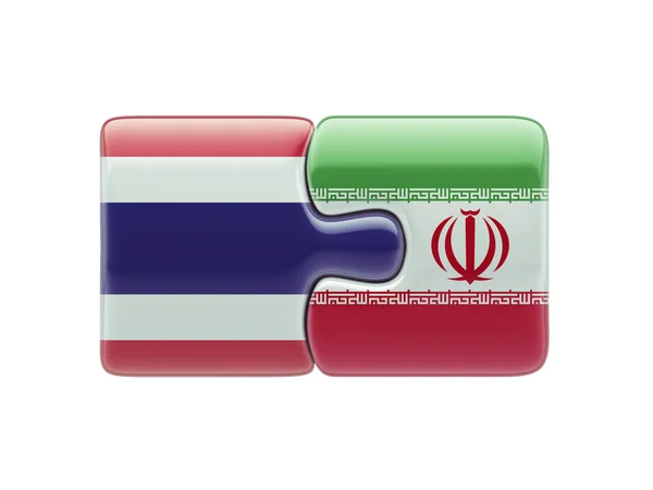 Thailand Iran  Puzzle Concept — Stock Photo, Image