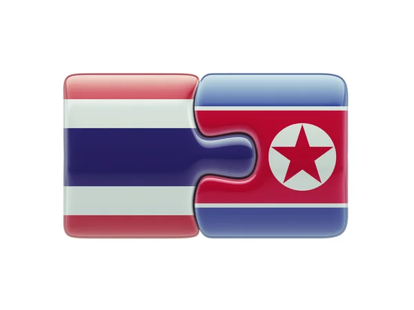 Thailand North Korea  Puzzle Concept — Stock Photo, Image