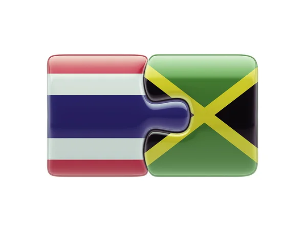 Tailandia Jamaica Puzzle Concepto — Foto de Stock