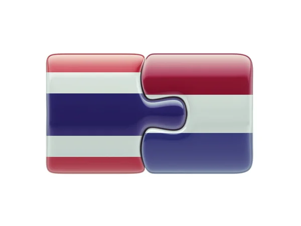 Thailand Nederland - Puzzle-konsept – stockfoto