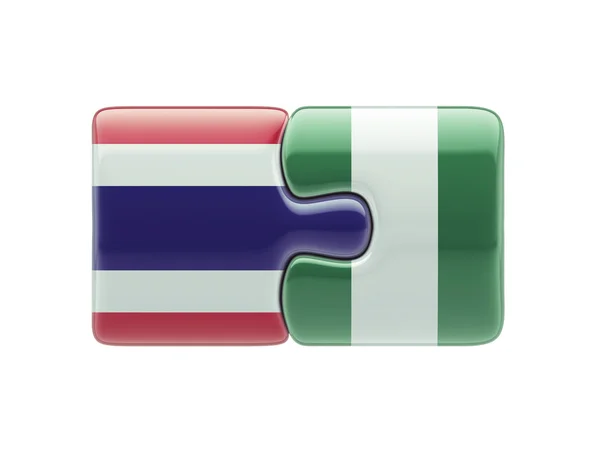 Thailand Nigeria  Puzzle Concept — Stock Photo, Image