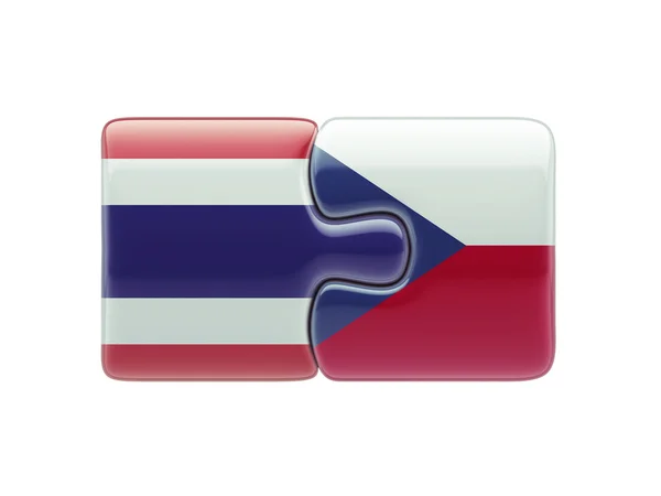 Thailand Tsjekkia - Puzzle-konsept – stockfoto