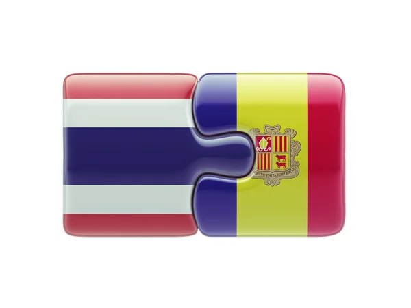 Thailand Andorra pussel koncept — Stockfoto