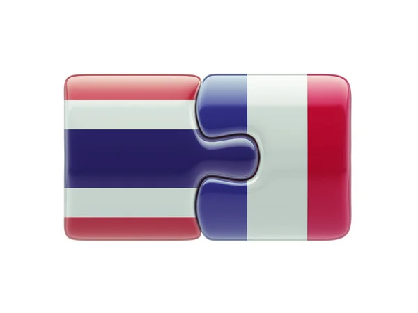Tailândia França Puzzle Concept — Fotografia de Stock