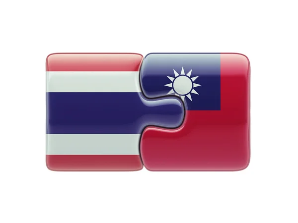 Thailand Taiwan  Puzzle Concept — Stock Photo, Image