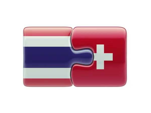 Thailand Switzerland  Puzzle Concept — Stock Photo, Image