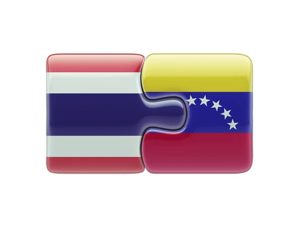 Thaïlande Venezuela Puzzle Concept — Photo
