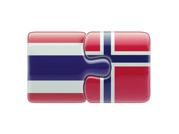 Thaïlande Norvège Puzzle Concept — Photo