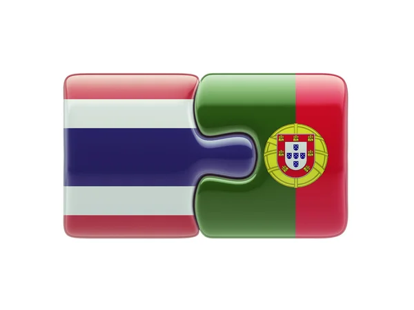 Thailandia Portogallo Puzzle Concept — Foto Stock