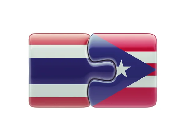 Thailand Puerto Rico  Puzzle Concept — Stock Photo, Image