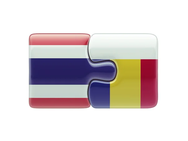 Thaïlande Roumanie Puzzle Concept — Photo