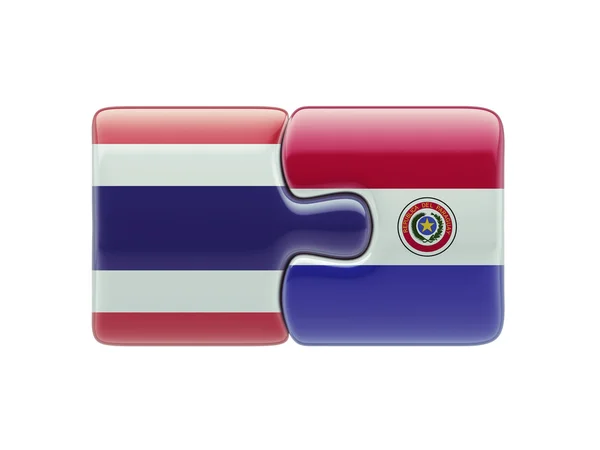 Thajsko Paraguay logická koncepce — Stock fotografie
