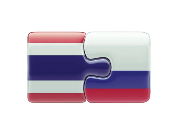 Thailand Russia  Puzzle Concept — Stock Photo, Image