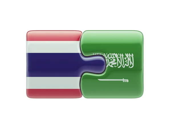 Thailand Saudi Arabia  Puzzle Concept — Stock Photo, Image