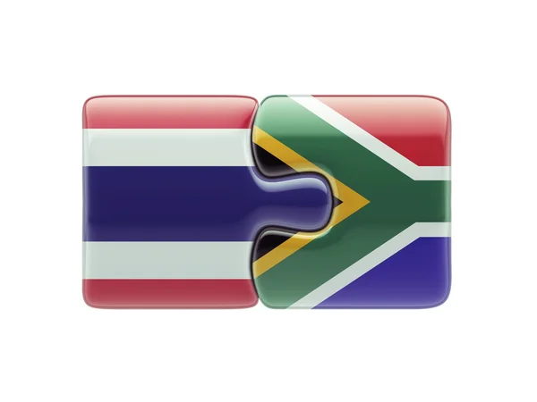 Thailand South Africa  Puzzle Concept — Stock Photo, Image