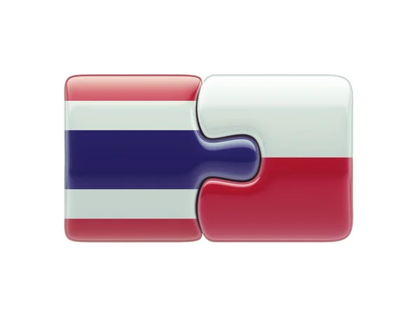 Thailand Poland  Puzzle Concept — Stock Photo, Image