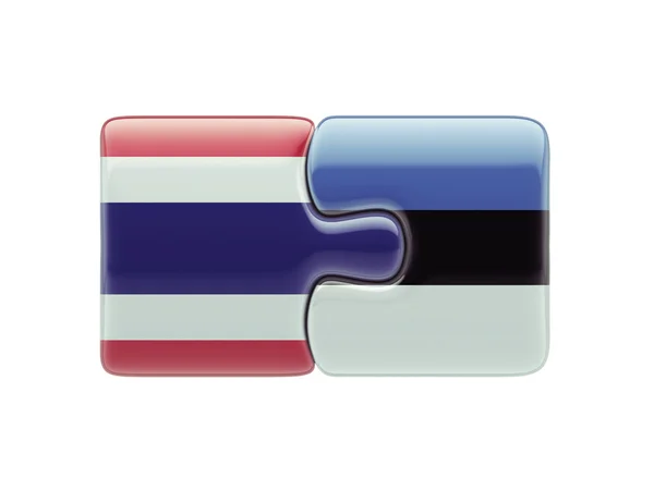 Thailand Estonia  Puzzle Concept — Stock Photo, Image