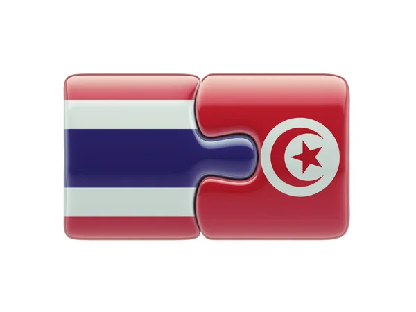 Thailand Tunisia  Puzzle Concept — Stock Photo, Image