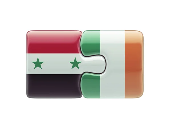 Siria Irlanda Puzzle Concepto — Foto de Stock