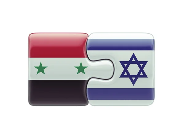 Syria Israel  Puzzle Concept — Stock Photo, Image