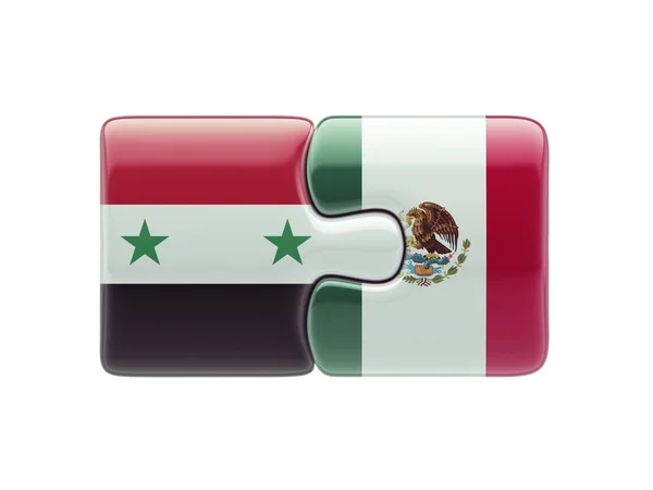 Syrien Mexiko pussel koncept — Stockfoto