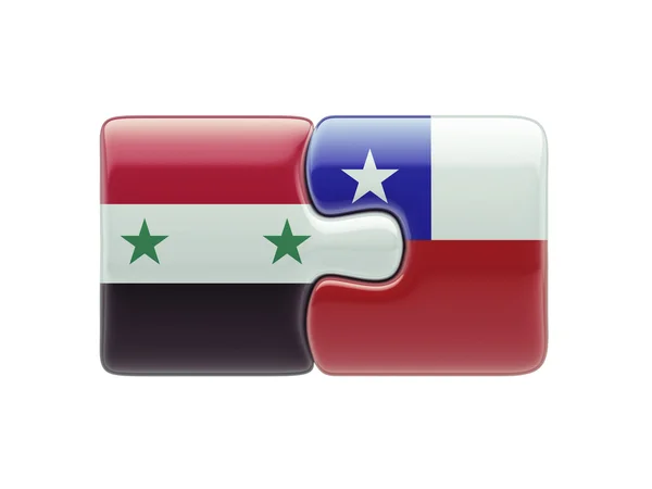 Syria Chile  Puzzle Concept — Stock Photo, Image