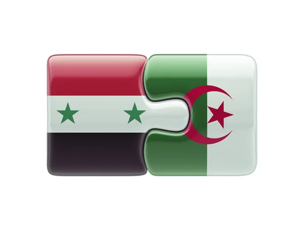 Syria Algieria logiczne pojęcia — Zdjęcie stockowe