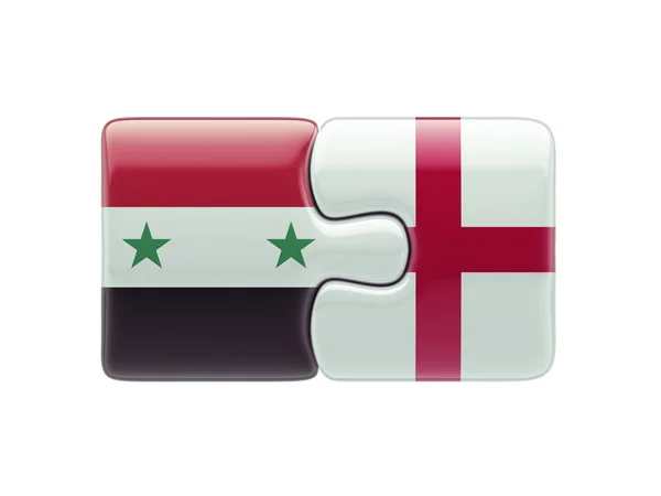 Syrië Engeland puzzel Concept — Stockfoto