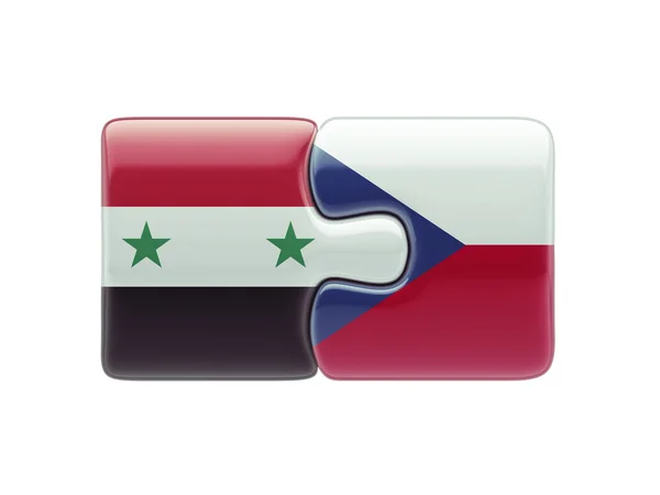 Siria República Checa Puzzle Concepto — Foto de Stock