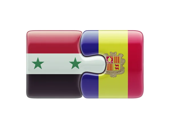 Siria Andorra Puzzle Concepto — Foto de Stock